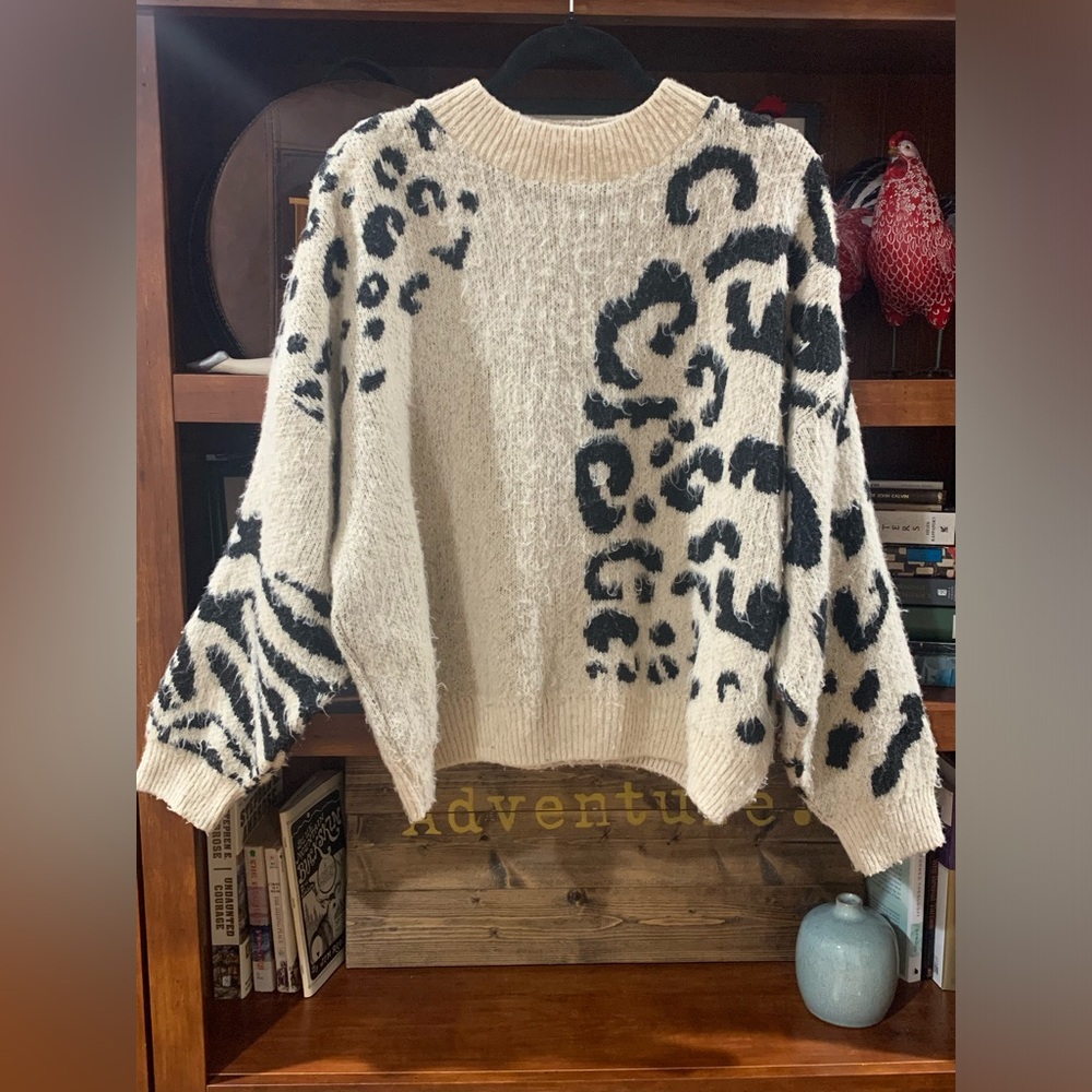 Topshop Animal Print Sweater